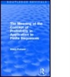 Hilary Putnam, Hilary (Harvard University Putnam, Putnam Hilary - Meaning of the Concept of Probability in Application to Finite