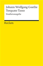 Johann W Goethe, Johann Wolfgang Goethe, Johann Wolfgang von Goethe, Bodo Plachta, Bod Plachta, Bodo Plachta - Torquato Tasso. Studienausgabe