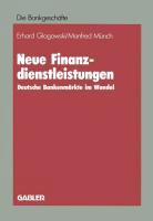 Erhard Glogowski - Neue Finanzdienstleistungen