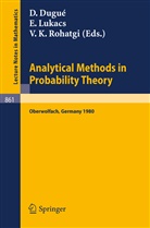 Daniel Dugue, V K Rohatgi, Lukacs, E Lukacs, E. Lukacs, V. K. Rohatgi - Analytical Methods in Probability Theory