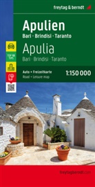 Freytag-Berndt und Artaria KG, freytag &amp; berndt, Freytag-Bernd und Artaria KG, Freytag-Berndt und Artaria KG - Freytag Berndt Autokarte: Apulien, Stra&szlig;en- und Freizeitkarte 1:150.000, freytag & berndt. Apulia, Bari, Brindisi, Taranto