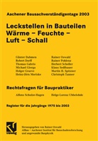 Raine Oswald, Rainer Oswald - Aachener Bausachverst&auml;ndigentage - 2003: Aachener Bausachverst&auml;ndigentage 2003