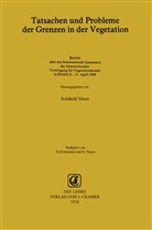 R. Tuxen, Tüxen, R Tüxen, R. Tüxen - Tatsachen und Probleme der Grenzen in der Vegetation