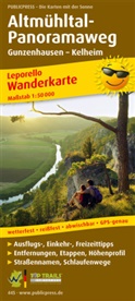 PublicPress Wanderkarten: PUBLICPRESS Leporello Wanderkarte Altm&uuml;hltal-Panoramaweg, Gunzenhausen - Kelheim