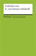 Liebrand, Claudi Liebrand, Claudia Liebrand, Wortmann, Wortmann, Thoma Wortmann... - Interpretationen: Gedichte von Annette von Droste-H&uuml;lshoff
