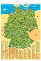 Dirk Kr&uuml;ger, Dori Sch&ouml;nhoff, Doris Sch&ouml;nhoff - Illustrierte Deutschlandkarte, Planokarte, m. Metall-Beleistung