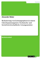 Alexander Weber - Reduzierung von Leistungsspitzen in einem Gleichspannungsnetz. Technische und betriebswirtschaftliche L&ouml;sungsans&auml;tze