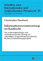 Christopher Dassbach - Informationsverantwortung im Kaufrecht