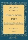 Otto Crusius - Philologus, 1917, Vol. 74