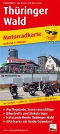 PUBLICPRESS Motorradkarte Th&uuml;ringer Wald