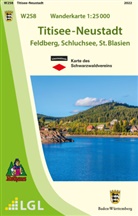 LGL, Lg, LGL - Topographische Wanderkarte Baden-W&uuml;rttemberg Titisee-Neustadt
