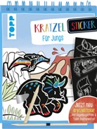 frechverlag, frechverlag, frechverlag - Kratzel-Sticker f&uuml;r Jungs, m. Holz-Kratzstift