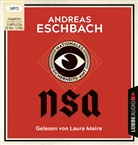 Andreas Eschbach, Laura Maire - NSA - Nationales Sicherheits-Amt, 3 Audio-CD, 3 MP3 (Audio book)