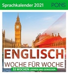 PONS Sprachkalender 2021 Englisch Woche f&uuml;r Woche