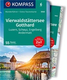 Franz Wille - KOMPASS Wanderf&uuml;hrer Vierwaldst&auml;ttersee, Gotthard, 55 Touren mit Extra-Tourenkarte