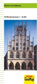 Geobasisdaten: Land NRW - M&uuml;nster und Umgebung Wanderkarte NRW