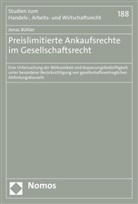 Jonas B&uuml;hler - Preislimitierte Ankaufsrechte im Gesellschaftsrecht
