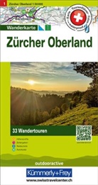 Hallwag K&uuml;mmerly+Frey AG, Hallwa K&uuml;mmerly+Frey AG, Hallwag K&uuml;mmerly+Frey AG - K&uuml;mmerly+Frey Wandertourenkarte 1 Z&uuml;rcher Oberland 1:50.000