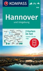 KOMPASS-Karten GmbH, KOMPASS-Karten GmbH - KOMPASS Wanderkarten-Set 848 Hannover und Umgebung (2 Karten) 1:50.000