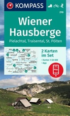 KOMPASS-Karten GmbH - KOMPASS Wanderkarten-Set 210 Wiener Hausberge, Pielachtal, Traisental (2 Karten) 1:50.000