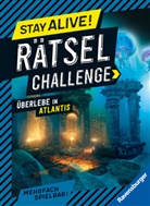 Elena Bruns, Louis Vettese - Ravensburger Stay alive! Rätsel-Challenge - Überlebe in Atlantis - Rätselbuch für Gaming-Fans ab 8 Jahren