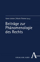 Karen Joisten, Thiemer, Nicole Thiemer - Beitr&auml;ge zur Ph&auml;nomenologie des Rechts
