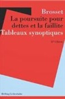 Brosset, Didier Brosset, Georges Brosset, Mathias Brosset, Georges Brosset (&dagger;) - Poursuite pour dettes et la faillite : tableaux synoptiques