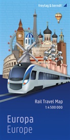freytag &amp; berndt, freytag &amp; berndt - Europa, Rail Travel Map 1:4.500.000, freytag & berndt
