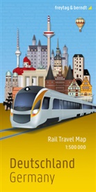 freytag &amp; berndt, freytag &amp; berndt - Deutschland, Rail Travel Map 1:500.000, freytag & berndt