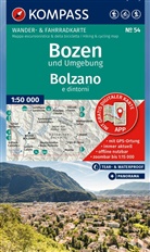 KOMPASS Wanderkarte 54 Bozen und Umgebung / Bolzano e dintorni 1:50.000
