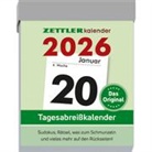 Zettler Tagesabrei&szlig;kalender M 2026 - Abrei&szlig;kalender 5 &times; 7 cm, 1 Tag pro Seite mit Sudoku, Spr&uuml;chen, R&auml;tseln & Rezepten auf den R&uuml;ckseiten, FSC-zertifiziert