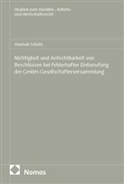 Hannah Sch&uuml;tz - Nichtigkeit und Anfechtbarkeit von Beschl&uuml;ssen bei fehlerhafter Einberufung der GmbH-Gesellschafterversammlung