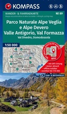 KOMPASS Wanderkarte 89 Parco Naturale Alpe Veglia e Alpe Devero, Valle Antigorio, Val Formazza, Val Divedro, Domodossola 1:50.000