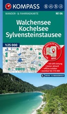 KOMPASS Wanderkarte 06 Walchensee, Kochelsee, Sylvensteinstausee 1:25.000