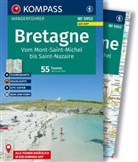 Michael Will - KOMPASS Wanderf&uuml;hrer Bretagne, vom Mont-Saint-Michel bis Saint-Nazaire, 55 Touren mit Extra-Tourenkarte