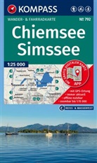KOMPASS Wanderkarte 792 Chiemsee, Simssee 1:25.000