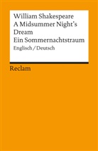William Shakespeare, William Shakespeare, Wolfgan Franke, Wolfgang Franke, Wolfgang Franke - A Midsummer Night's Dream / Ein Sommernachtstraum. Englisch/Deutsch