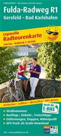 PublicPress Radwanderkarten: PublicPress Radwanderkarte Fulda-Radweg R1, Gersfeld - Bad Karlshafen