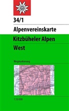 Deutsche Alpenverein, Deutscher Alpenverein, Deutscher Alpenverein e V, Deutscher Alpenverein, Deutscher Alpenverein e.V. - Alpenvereinskarten: Alpenvereinskarte Kitzb&uuml;heler Alpen West