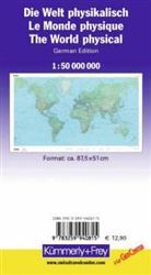 Hallwag K&uuml;mmerly+Frey AG, Hallwa K&uuml;mmerly+Frey AG, Hallwag K&uuml;mmerly+Frey AG - K&uuml;mmerly & Frey Poster: Die Welt 1:50 mio phsique plano rouleau no 14