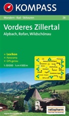 Kompass Karten: Kompass Karte Vorderes Zillertal, Alpach, Rofan, Wildsch&ouml;nau