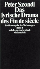 Peter Szondi, Henriett Beese, Henriette Beese - Das lyrische Drama des Fin de siecle