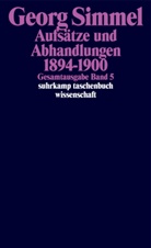 Georg Simmel, Heinz-Juergen Dahme, Heinz-J&uuml;rgen Dahme, David B. Frisby, David P. Frisby, Davi P Frisby... - Aufs&auml;tze und Abhandlungen 1894-1900