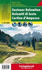 Freytag-Berndt und Artaria KG, Freytag-Bernd und Artaria KG, Freytag-Berndt und Artaria KG - Freytag Berndt Wanderkarten: WK S10 Sextener Dolomiten - Dolomiti di Sesto - Cortina d'Ampezzo, Wanderkarte 1:50.000. Dolomiti di Sesto, Cortina d' Ampezzo