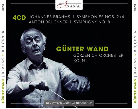 Johannes Brahms (1833-1897), Anton Bruckner (1824-1896), Günter Wand & Gürzenich Orchester Köln - Sinfonie Nr2 & 4 / Sinfonie 8 4 CDs