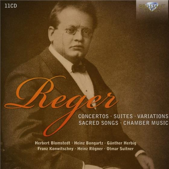 Herbert Blomstedt, Heinz Bongartz, Günther Herbig, Franz Konwitschny, Heinz Rögner, … - Reger Collection - Brilliant Classics 11 CDs