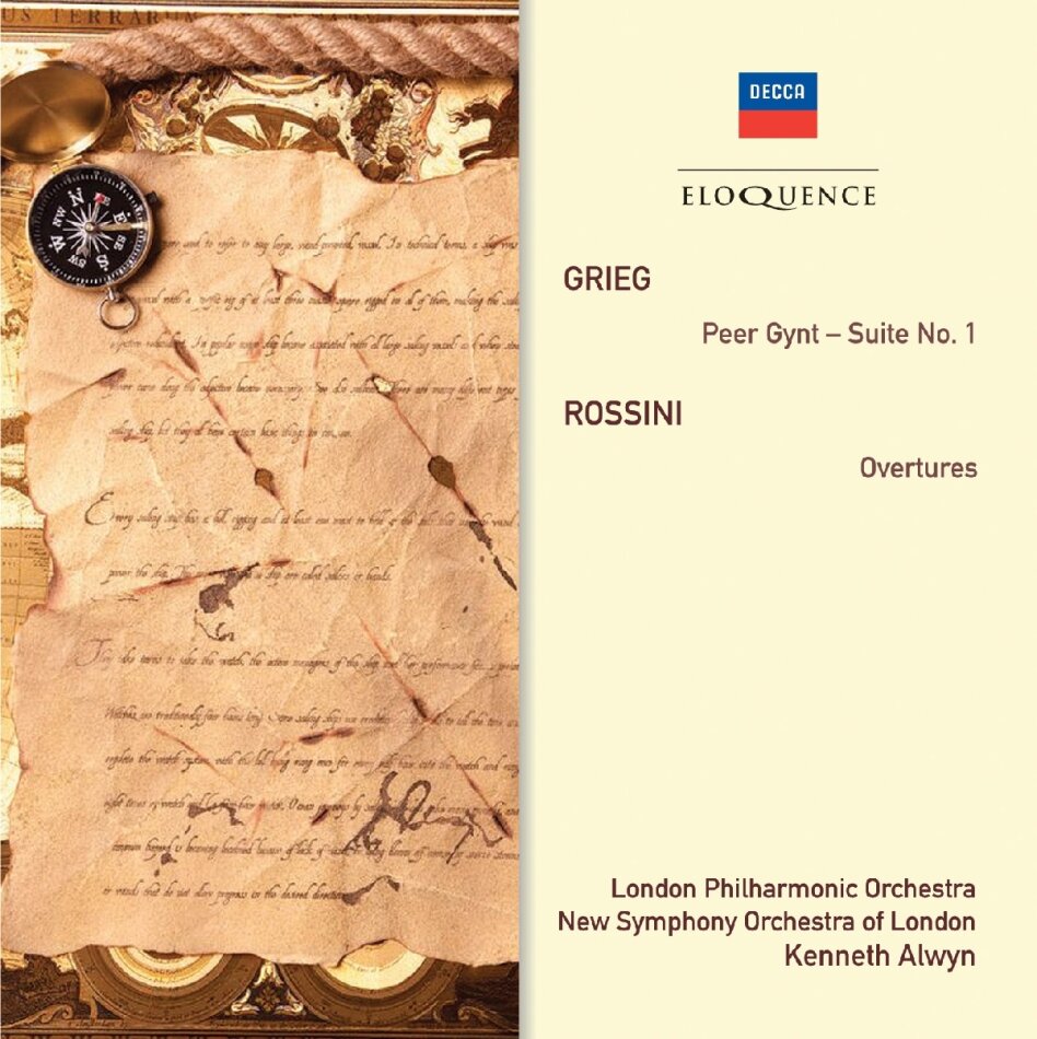 Edvard Grieg (1843-1907), Gioachino Rossini (1792-1868), Kenneth Alwyn, The London Philharmonic Orchestra & New Symphony Orchestra of London - Grieg - Peer Gynt, Suite No.1 / Rossini - Overtures - Eloquence