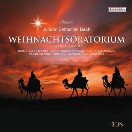 Johann Sebastian Bach (1685-1750), Ralf Otto, Ruth Ziesack, Monica Groop, Christoph Pr&eacute;gardien, &hellip; - Weihnachtsoratorium - Gesamtaufnahme (LP)