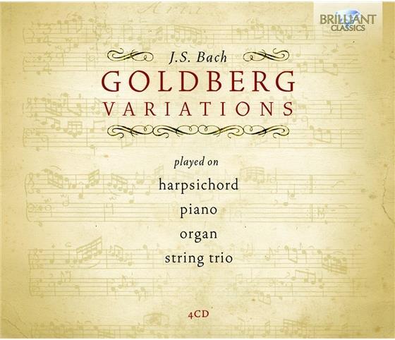 Amati String Trio, Johann Sebastian Bach (1685-1750) & Pierre Hantai - Goldberg Variationen - Goldberg Variations played on harpsichord, piano, organ, string trio 4 CDs