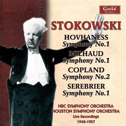 Alan Hovhaness (1911-2000), Darius Milhaud (1892-1974), Aaron Copland (1900-1990), Jos&eacute; Serebrier, Leopold Stokowski, &hellip; - Symphony 1 / Symphony 1 / Symphony 2 / Symphony 1 - Live Recordings 1942-2957